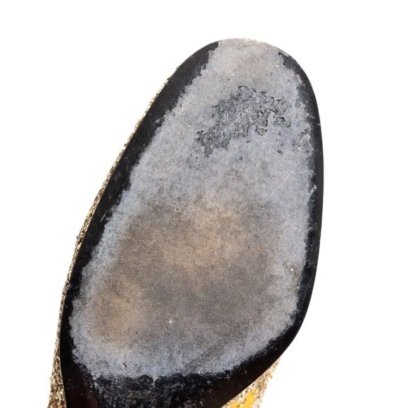 Saint Laurent Gold Glitter Ankle Boots Hedi Era EU 36 - Picture 15 of 16